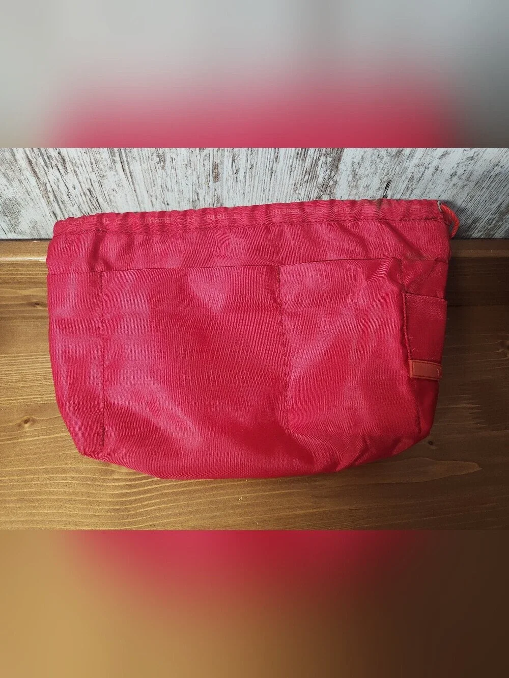 Tintamar France VIP One Makeup Bag Organizer Waterproof Nylon Red Drawstring